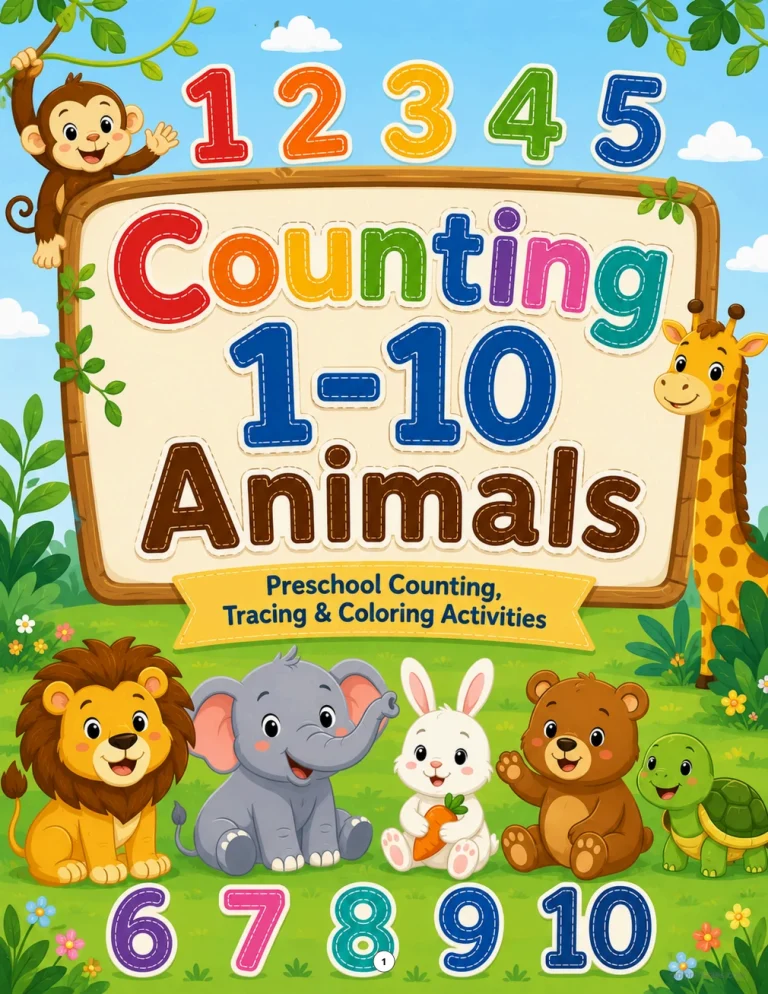 Counting 1–10 Animals printable preview