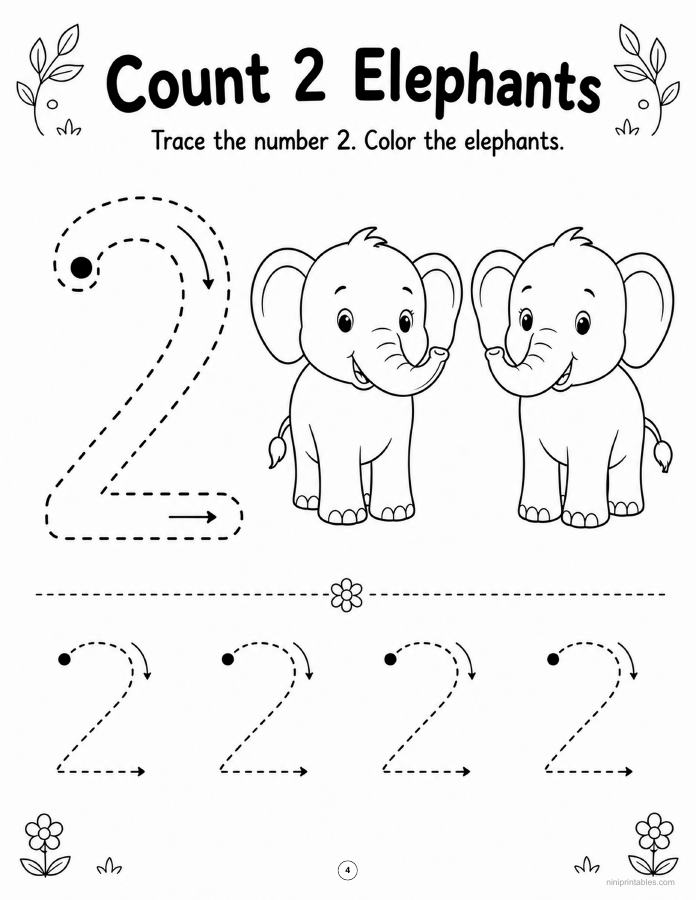 Counting 1–10 Animals Activity Pack printable preview 3