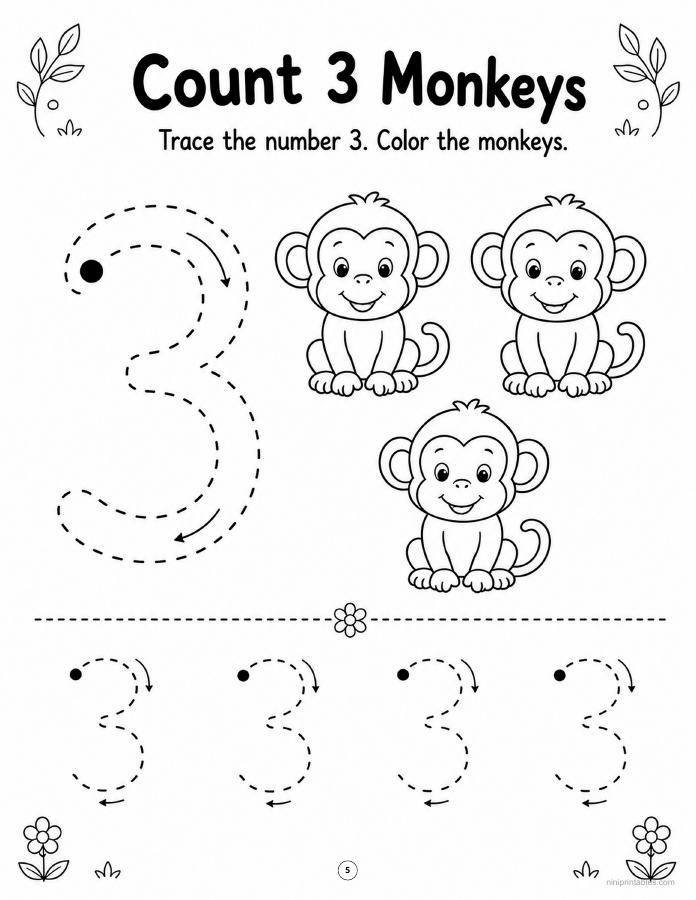Counting 1–10 Animals Activity Pack printable preview 4