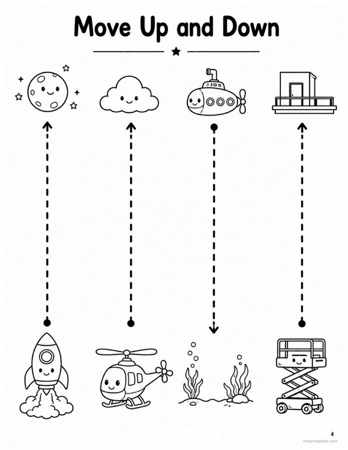 Vehicles Pre-Writing Paths printable preview 3