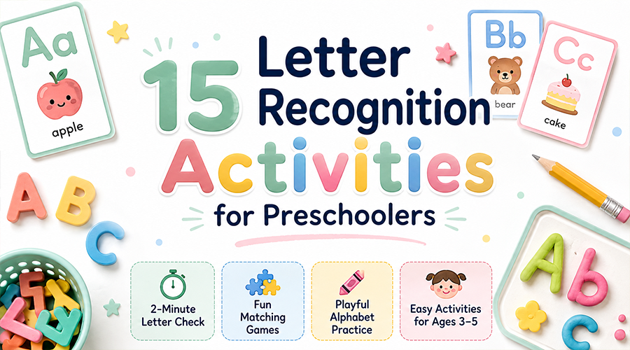 Letter recognition activities for preschoolers with easy alphabet games
