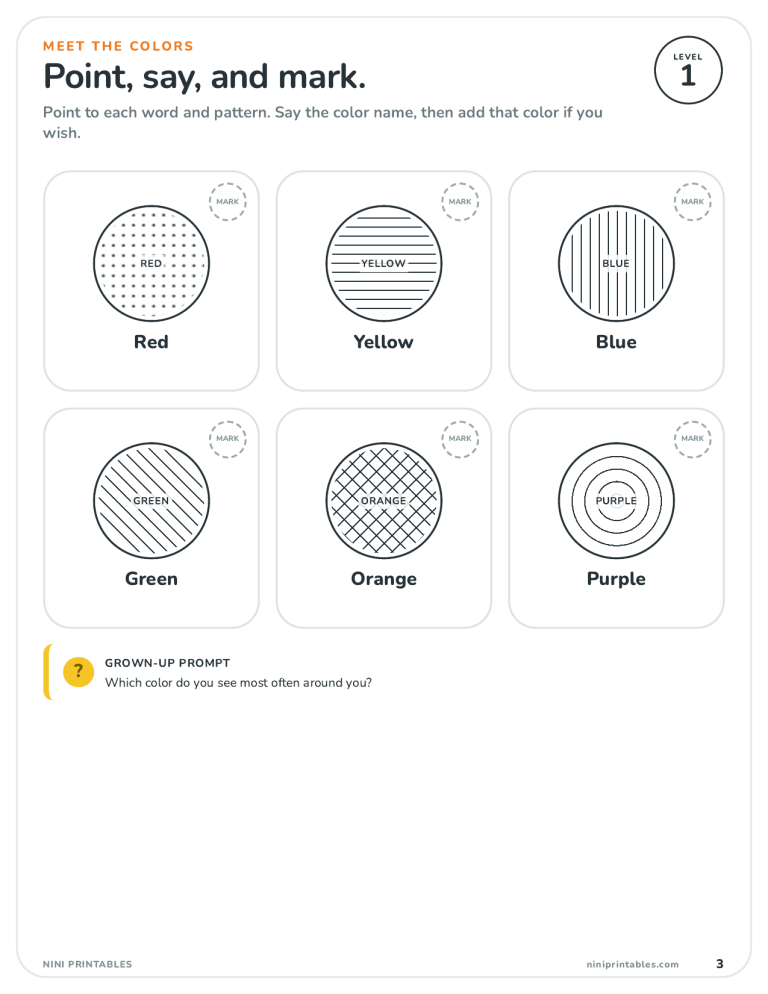 Preschool Colors, Sorting & Patterns Activity Pack — Ink Saver Edition printable worksheet preview 1