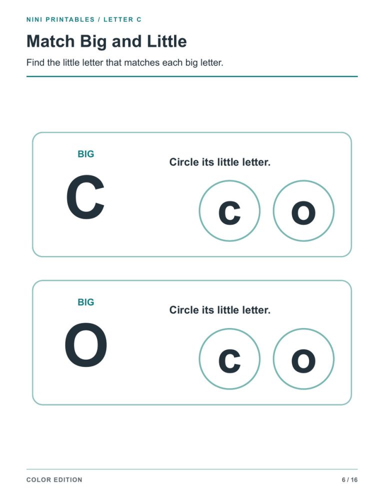 Letter C Worksheets for Preschool – Color Edition preview 1