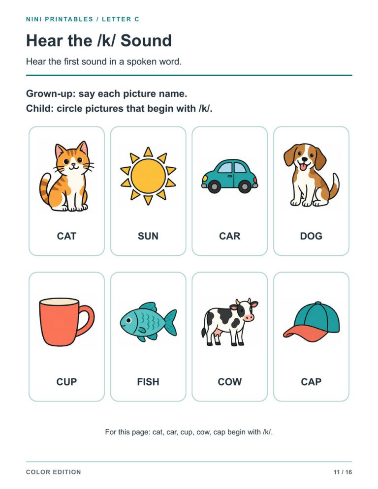 Letter C Worksheets for Preschool – Color Edition preview 3